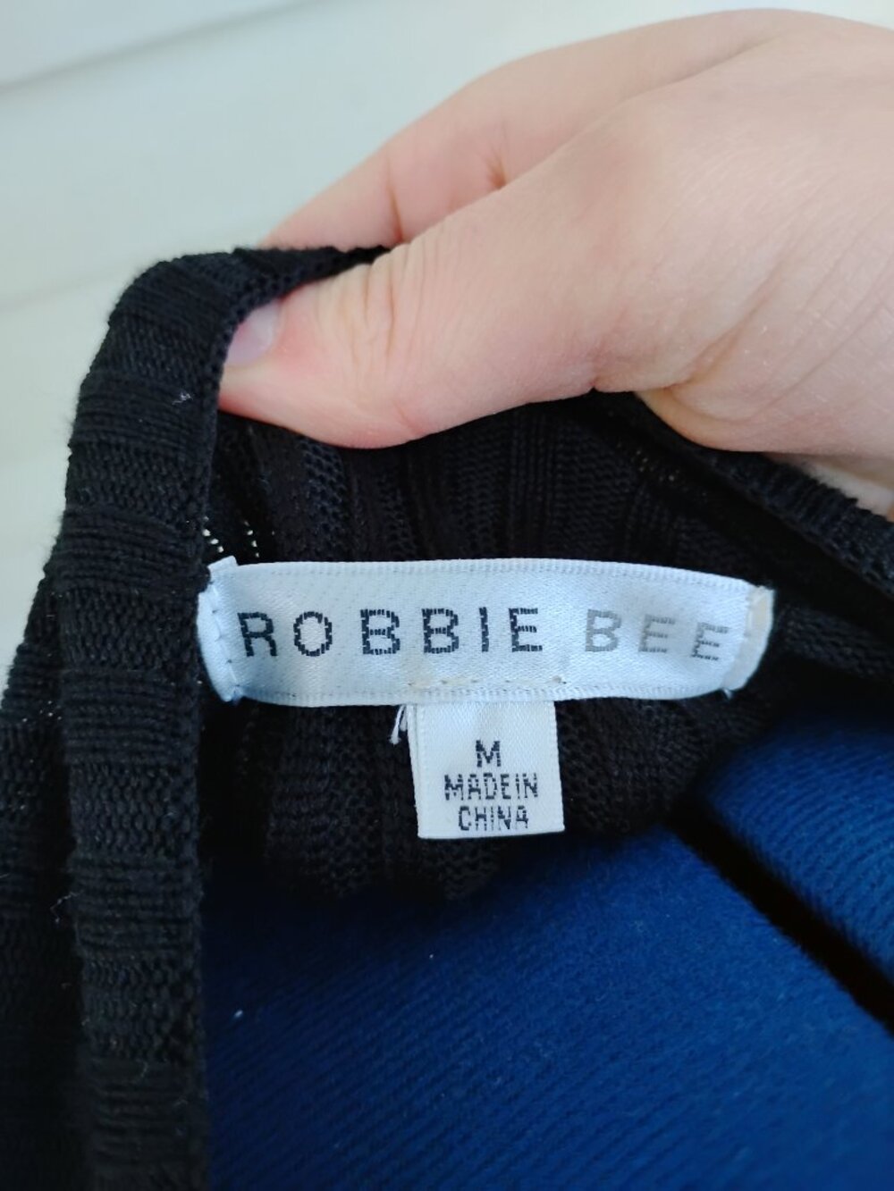 Robbie Bee Mock Neck Striped Sweater Dress - Picture 5 of 6